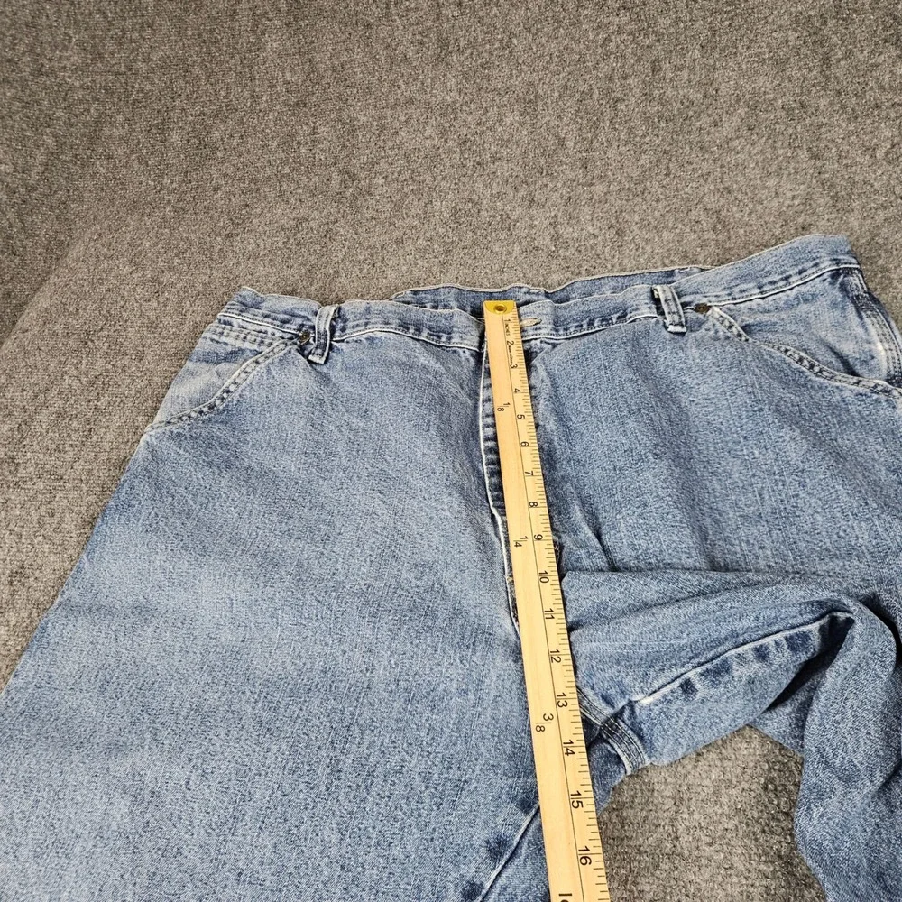 Wrangler Mens Carpenter Jeans 42x32 Light Wash Denim Utility Work Pants 94LSWDV
